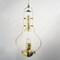 Aladdin Brass Hanging Oil Lamp with Larger Fuel Tank, Genie III Chandelier for Homesteaders or Emergencies, 28 in tall, Brass Trim